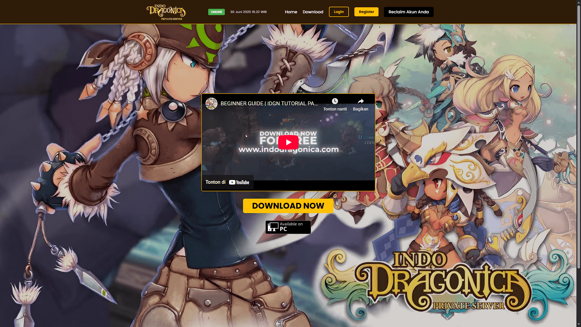 Indo Dragonica Private Server Website