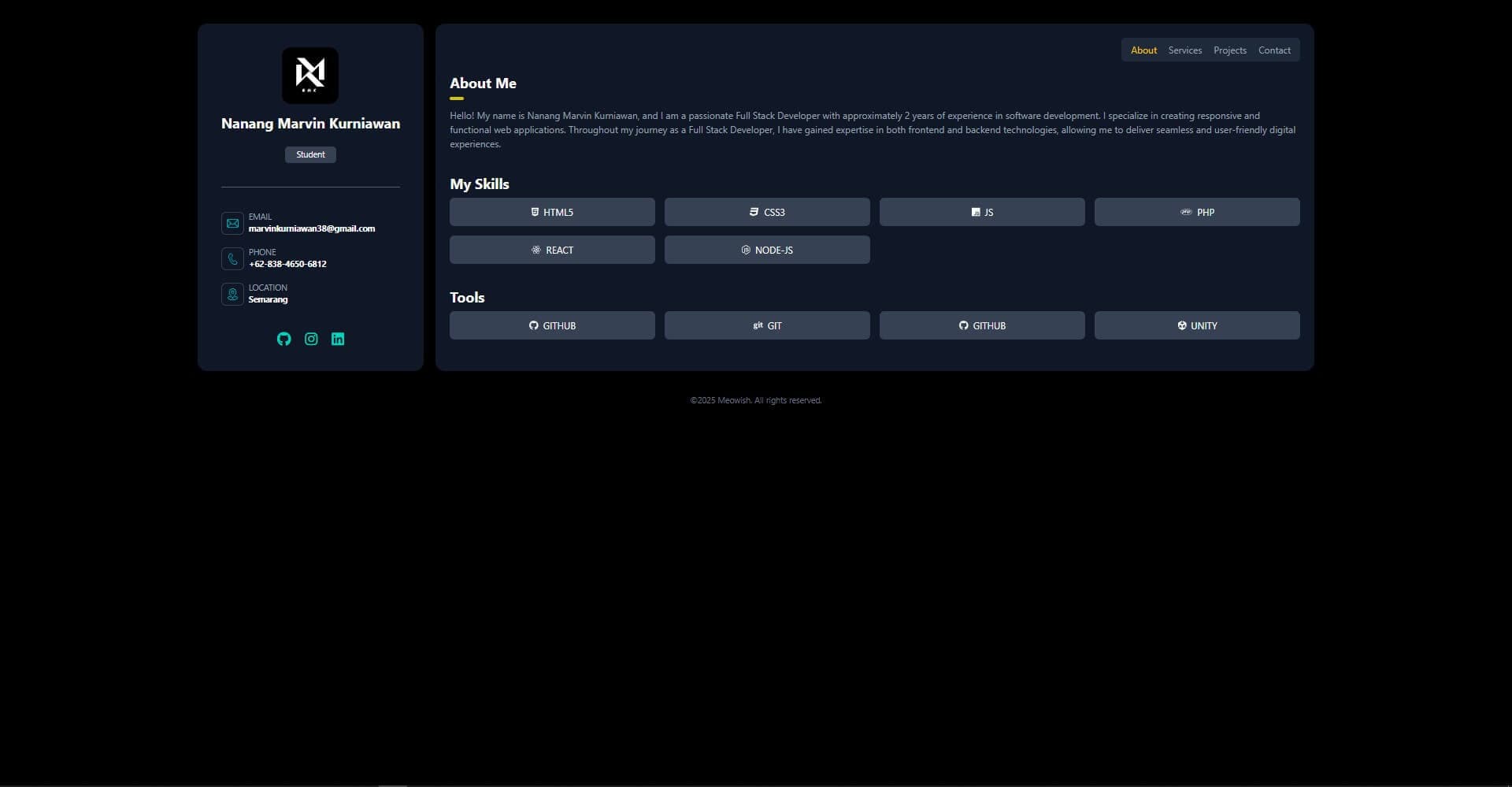 Portfolio Website v1